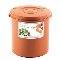 이젠 황토 진공항아리 원형 누름독 김치통 대형 대용량 누름통 용량선택, 1개, 45L