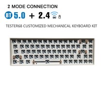 ZUOYA TESTER68 사용자 정의 기계식 키보드 키트 TES68 핫 스왑 가능 샤프트 기본 축 2.4G 블루투스 사용자 정의 무선 keyboar, 규격 없음, Tester 68, Russian Federation