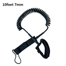 서핑보드 꼬불이 리쉬 10피트 히트핀 스케이트 풋 로프 팽창 패들판 안전 로프 SUP 패들보드, 검은색