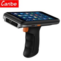 caribe pl-55l android pistol grip pda 1d 2d 바코드 스캐너 nfc 리더 핸들 for 창고, 2D 얼룩말 4710, 영국