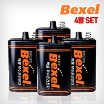 벡셀 후레쉬 랜턴 망간 건전지 4R25 6V 4알, 벡셀_망간_6V_벌크4알