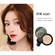 Ocheal-BB CC 크림 쿠션 컴팩트 메이크업 파운데이션 컨실러 페이스 화장품 버섯 헤드 퍼프, 01 01 Ivory, 한개옵션1