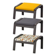 [이케아] POANG 포엥 풋스툴/프레임블랙브라운/시프테보/발받침, 색상:시프테보 다크그레이_593.884.81