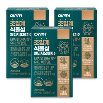 GNM 초임계 식물성 rTG 알티지오메가3, 60정, 3개