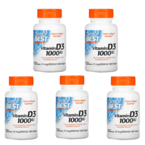 닥터스 베스트 비타민 D3 25mcg 1000IU 180 소프트젤 5병, 5개, 180정