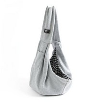 라온지니 애견 슬링백 그레이 닥스훈트이동가방 강아지산책가방 댕댕이가방