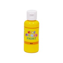 키즈 핑거페인트 60ml 낱색 / 키즈맘아트 유아 물감 미술 그림 놀이 촉감 오감 발달 자극 감성 손가락물감 어린이집 유치원 드로잉 키즈 카페 집콕 엄마표미술 홈스쿨 선물 세트, 노랑