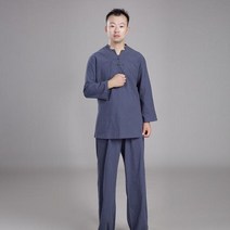 명상복 생활 수련 여성 남자 명상 다도 요가 의류, 색상5+M