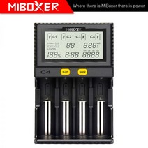 조명 MiBoxer-C4 배터리 스마트 충전기 더블 AA 최대 2.5A/슬롯 초고속 18650 14500 26650 방전 충전 기능, [01] US