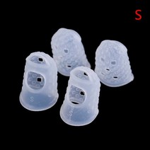 기타손가락 4 개대 실리콘 핑거 가드 핑거팁 프로텍터 우쿨렐레 s m l 투명 기타