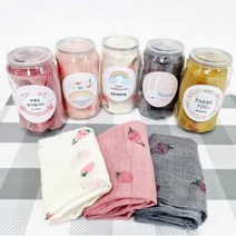 페트캔 딸기스카프 어린이집 생일선물 답례품 영어 유치원 어린이날 센스있는 선물 무료라벨, 그레이
