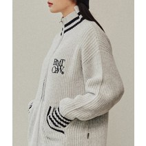 ROMANTIC CROWN 헤비 게이지 니트 집업_라이트 그레이 HEAVY GAUGE KNIT ZIP UP_라이트