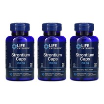 라이프익스텐션 스트론튬 캡스 미네랄 250mg 90정 3개