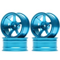 RC 1/10 온로드 드리프트 트랙사스 HSP 타미야 HP 호환 호환I 교쇼 레드캣 사쿠라 뉴 엔론 휠 림 4P 알루미, 02 BLUE