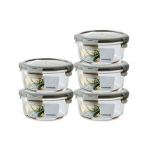 락앤락 유로 오븐글라스 원형 650ml_그레이_5개