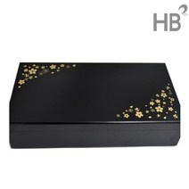 금꽃무늬 모던블랙 우드 공진단상자 100환 / 선물 청병 싸바리 한약 한의원 환케이스, 한문경옥고