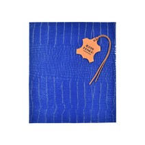 룽고가죽 재단원단 천연소가죽 와니무늬 3색 30X35cm 5장-연습가죽 가죽공예 공방수업 지갑 파우치, 블루