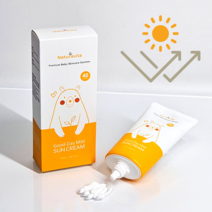 (1+1 이벤트) 나투라비타 아기 선크림 유아 어린이 온가족 썬크림 안심성분 70ml (SPF40), 2개