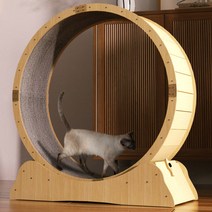 고양이 캣휠 운동용 캣워크 저소음 스크래쳐, 중형(내경 80cm)