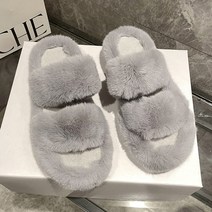 따뜻하고 푹신한 홈 슬리퍼 여성용 새로운 겨울 모피 플랫 플랫폼 아늑한 집 실내 신발 한국 슬라이드