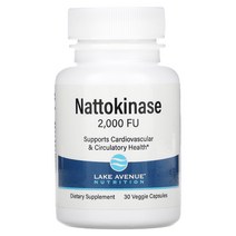 Lake Avenue Nutrition 나토키나아제 나토키나제 30베지캡슐 청국장 효소 나또균 베지테리언 Soy 낫또 소이 낫토균 채식주의 프로테아제 Proteolytic