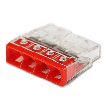 전기용접세상 와고 와이어콘넥타 4P 적색 100EA 1Box 2273-204 23724