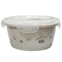 코렐쿡 블루베리 도자기반찬통 도자기찬통 소중대, 대, 1개