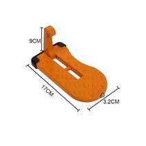 car 보조 페달 루프 탑 랙 액세스 페달 car door step pedal nonslip foot rest safe hammer for suv 지프 트렁크 사다리, 주황색