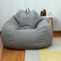 1인용 페브릭 원룸 폭신폭신 친환경 빈백쇼파 70x80cm, 그레이