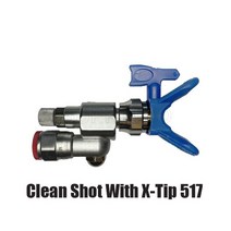 에어리스 도장기 뿜칠도장 페인트 분사기 팁 차단 값이 있는 cleanshot 밸브 세트, xtip517의 값