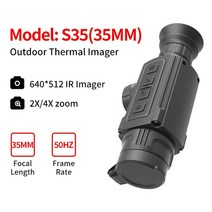 열화상카메라 C19 hd 사냥 레이저 범위 단안 범위 640480 사냥 야간 투시경 monocle optical sight, s35 35mm 렌즈