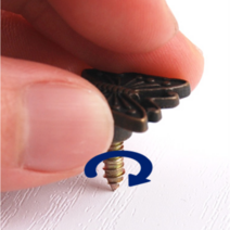 나비모양 장식손잡이 장식장 고가구 서랍장 보석함 15x15, 골드