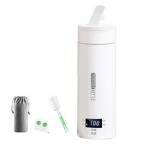 휴대용분유포트 여행용 접이식 전기 포트 휴대용 500ml 주전자 온수 워머 미니 여행 차 빠른 끓는 메이커, dz+zj