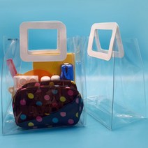 투명토트백 pvc비닐가방 투명토드백 사각손잡이가방