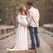 만삭사진 임신기념촬영 사진 촬영 위한 출산 드레스 쉬폰 임신 드레스 사진 소품 맥시 가운 드레스 임산부 옷셀프기념사진