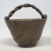 여주 도자기 수반 수경재배 어항 수초꽂이 꽃꽂이, 분청꽃바구니화기 소형