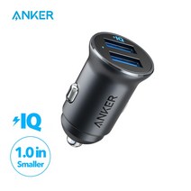Anker 자동차 충전기 빠른 충전기 미니 24W 4.8A 금속 듀얼 USB PowerDrive 2 합금 플러시 맞는 자동차 어, 01 보편