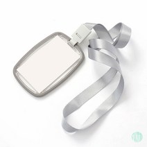 아크릴 양면 사원증 케이스 2p세트 세로형 그레이 명찰 아크릴 사원증 케이스 사원증 케이스 목걸이 사원증목걸