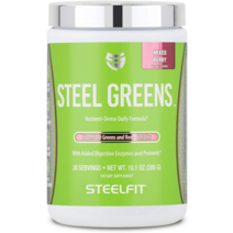 스틸핏 스틸 그린 슈퍼 푸드 그린 앤 레드 콤플렉스 믹스드 베리맛 285G 30서빙, 1개