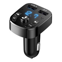 Olaf 자동차 빠른 충전기 FM 송신기 블루투스 5.0 핸즈프리 무선 듀얼 USB 자동 라디오 변조기 MP3 어댑터, [01] Car charger 1
