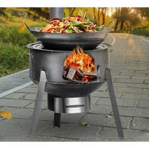 드럼통화덕 농촌 야외 그릴 흡연 숯불화로 바베큐 드, 회색상자모델63cm+1.5두께