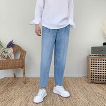 모룸 남자 연청 핀턱 탄탄 와이드청바지 M1735