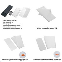 페인트 모델 키트 팔레트 안료 팔레트 용품 신선하게 유지 DIY 액세서리 보관 트레이, ABCD