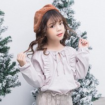 루루키즈[LULUKIDS] 여아 주니어 프릴 리본블라우스