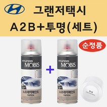 순정품 현대 그랜저택시 A2B 어비스블랙펄 스프레이 페인트 + 투명스프레이 200ml