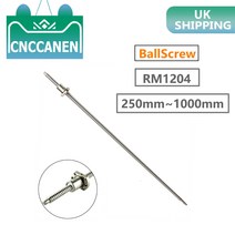 볼스크류 스크류 앙카 베어링 SFU1204 롤 볼 250 300 mm 350 400 450 550 600 800 1000 1500mm C7 플랜지 싱글 너트 BKBF10 엔드 가공, 450mm