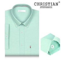 크리스찬 [Christian Stephanus]크리스찬 반팔 와이셔츠 CT276 민트 무지 셔츠