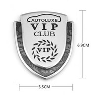 골드 VIP 밀 엠블럼 Autoluxe Owners Club 배지 BMW 벤츠 아우디 로버 재규어 스타일링 사이드 윈도우 트, 01 Silver_11 Ford