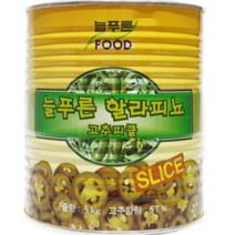 늘푸른 할라피뇨 고추피클 3kg 대용량, 1개