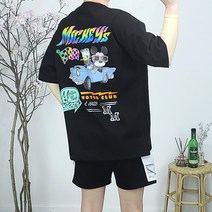 디즈니 정품 스카치 미키마우스 오버핏 반팔 리플렉터 반사 프린팅 티셔츠 (4컬러)